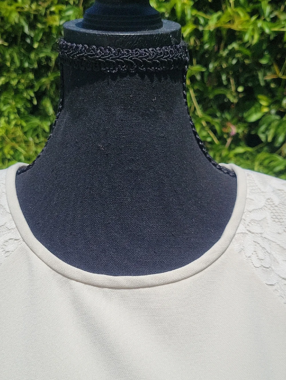 J. Crew Cream Women's Dress With Lace Sleeves Sz  10